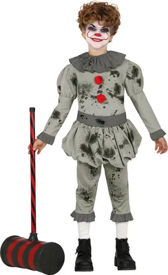 Obrázek produktu pro Creepy kostým Klaun Halloween 2026 černá 10-12 let