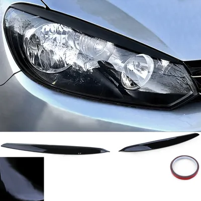 Produktbild von Scheinwerferblenden Böser Blick Schwarz Glanz für VW Golf 6 VI ab 2008-2012