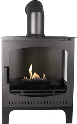 Produktbild von Xaralyn Ethanol-Kamin - Kaminofen Stoove - schwarz Metall - 2,5 kW Heizleistung - freistehend - mit patentiertem Keramik-Ethanolbrenner - klassischer Ethanol-Kamin - Dekokamin