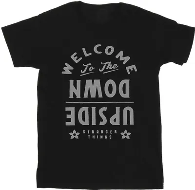 Produktbild von Netflix - "Stranger Things Welcome To Upside Down" T-Shirt für Herren BI45760 (3XL) (Schwarz)