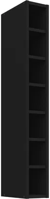 Produktbild von Hoher offener Hängeschrank LUNARA – Breite 15 cm, schwarz