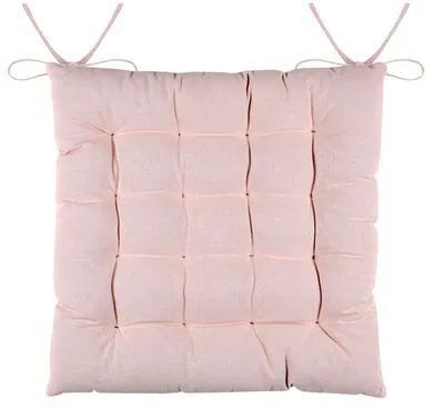 Produktbild von STOF Stuhlauflage Sitzkissen Stuhlkissen Gesteppt Baumwolle Bändern puderrosa 38x38cm