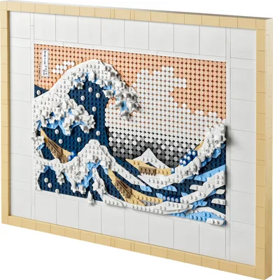 Produktbild von LEGO 31208 Art Hokusai – Große Welle, 3D Japanische Wanddeko, Bastelset, gerahmte Ozean-Leinwand, Hobbys für Erwachsene, DYI, Home- und Büro-Deko