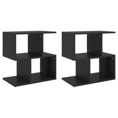 Produktbild von Nachttische 2 Stk. Schwarz 50x30x51,5 cm Holzwerkstoff