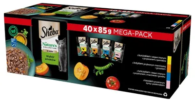 Produktbild von SHEBA Portionsbeutel Mega-Pack Nature's Collection in Sauce Feine Vielfalt MSC 40 x 85g