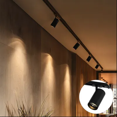 Produktbild von QAZQA - Modern Modernes Schienensystem I Spotlight I Deckenspot I Deckenstrahler I Strahler mit 5-flammig Spot I Spotlight I Deckenspot I Deckenstrahler I Strahler I Lampe I Leuchten Schwarz 1-Phasen