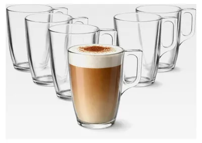 Produktbild von Kaffeetasse aus Glas, 400 ml, 6 Stück