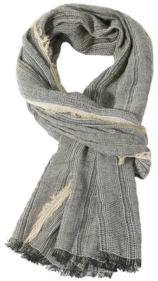 Produktbild von Herrenschal Streifenschal mit Tasseln 195 x 75 cm Rayon