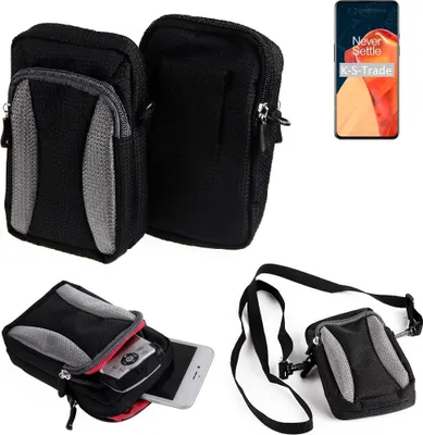Produktbild von K-S-Trade Holster Schutz Hülle kompatibel mit OnePlus 9 Handy Hülle Gürteltasche Umhängetasche mit Zusatzfach schwarz