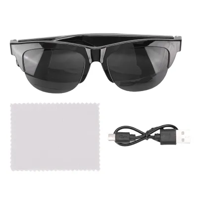 Zdjęcie produktu dla Okulary inteligentne z AI i Bluetooth 5.4 – okulary przeciwsłoneczne z funkcją tłumaczenia w 144 językach, sterowaniem dotykowym, głośnikiem i mikrofonem, klasa ochrony IP65