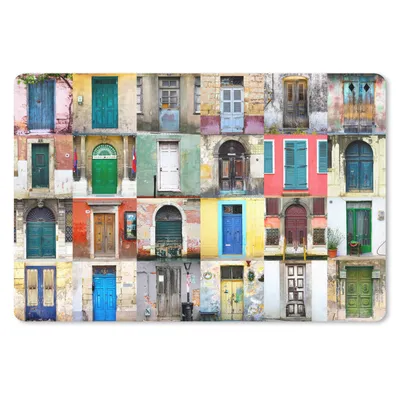 Produktbild von MuchoWow® Mauspad Mousepad Türen - Regenbogen - Architektur - Collage 27x18 cm - Mousepads - Maus Mat - Pad - Mausunterlage - Büroartikel - Desk Matten