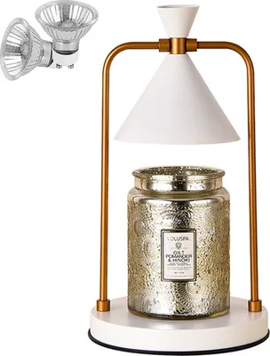 Obrázek produktu pro (Bílá) Ohřívač svíček, elektrický tavič svíček, kompatibilní s malými a velkými svíčkami, aromatické svícny pro domácí dekorace