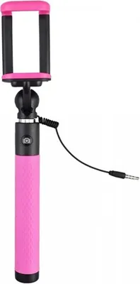 Produktbild von Universeller Selfie-Stick Stange Stab in Magenta kompatibel für iPhone, Samsung, HTC, Sony - keine App oder Bluetooth notwendig