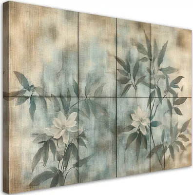Produktbild von Feeby - Leinwand Bilder - Blumen Alte Pflanzen - 30x20 cm - Deko Wohnzimmer - Wandbilder Schlafzimmer - Deko Aesthetic - Wand Deko - Leinwand Groß - Deko Zimmer - Leinwandbilder XXL