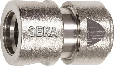 Produktbild von GEKA plus-Schlauchstück "Stecksystem" ; 5/8" - 16mm MS Ni mit Spannmutter