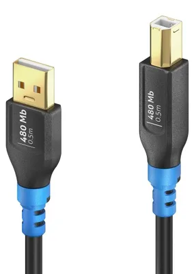 Produktbild von PureLink FlexInstall USB-A auf USB-B Kabel USB 2.0 480Mbps 0.50m
