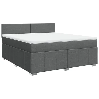 Produktbild von vidaXL Boxspringbett mit Matratze Dunkelgrau 180x200 cm Stoff