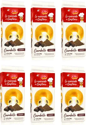Produktbild von 6x Gastone Lago Ciambelle Cioccolato Krapfen Donuts gefüllt mit Schokoladencreme Packung à 240g, Jede Packung Enthält 6 Donuts à 40g