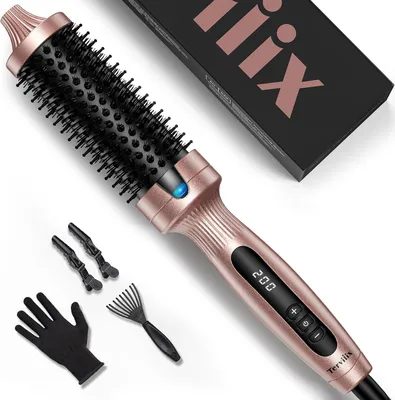 Produktbild von Terviiix Heißluftbürste, 38 mm & Heißluftbürste, Turmalin-Keramik, Lockenstab mit Digitalanzeige, 5 Temp.