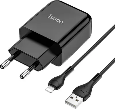 Obrázek produktu pro Hoco N2 USB nabíječka + nabíjecí kabel Lightning Jednoduchý napájecí zdroj s cestovní nabíjecí zástrčkou 2,0 A