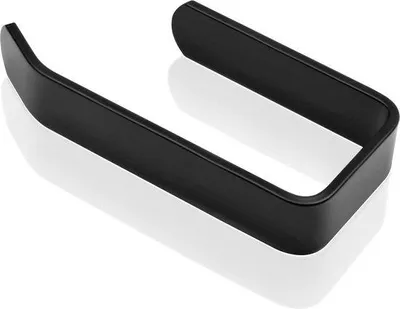 Image de Porte-papier hygiénique en aluminium noir, à fixation murale, pour salle de bains