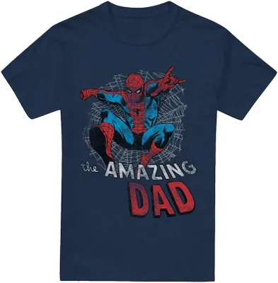Obrázek produktu pro Spider-Man - Pánské tričko "Spider Dad" - Den otců TV3883 (XXL) (námořnická modrá)