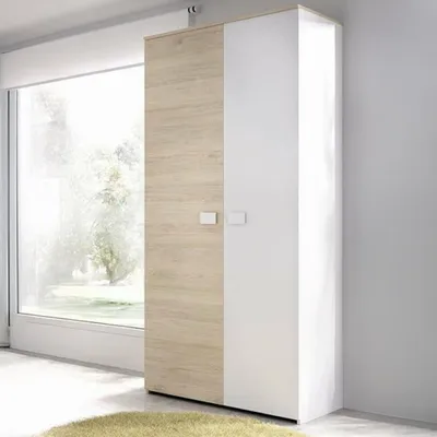 Immagine prodotto di Dmora Guardaroba 2 Ante Firmin 53x202h cm Bianco, Appendiabiti 2 Ante
