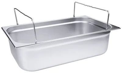 Produktbild von GN-Behälter, Gastronormbehälter, Edelstahl mit Bügelgriffen, 1/1, Größe wählbar : GN 1/1, 150 mm Variante: GN 1/1, 150 mm