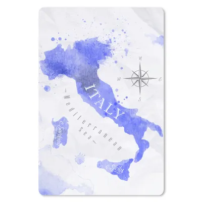 Produktbild von MuchoWow® Mauspad Mousepad Karten - Aquarell - Italien 40x60 cm - Mousepads - Maus Mat - Pad - Mausunterlage - Schreibtisch Accesoire