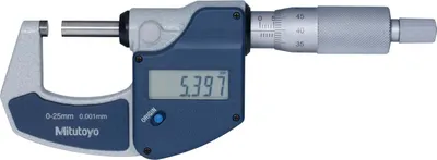 Produktbild von MITUTOYO Digital Bügelmessschraube ohne Datenausgang Messbeich 0-25 mm