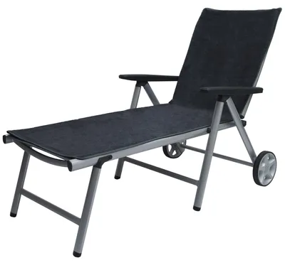 Produktbild von Beautissu XL Frottee Handtuch für Sonnenliege Marbella, 70x200cm, Anthrazit