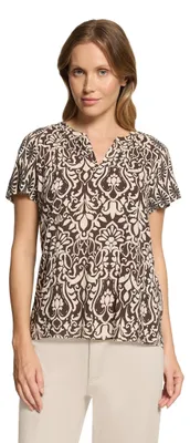 Produktbild von Cartoon Damen Blusenshirt mit Rüschen 36, Patch Brown/Cream