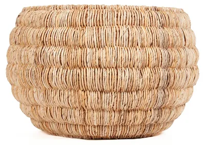 Image de Bazar Bizar Panier feuille de bananier et fer marron 58x58x37cm