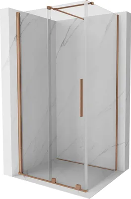 Image de Mexen Velar Cabine de douche 100x120 cm, Laiton, Transparent