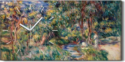 Produktbild von Dekor Leinwand Uhr Wandbilder 60x30 Malerei Abstrakte Wald Bäume Kunst - weiße Hände