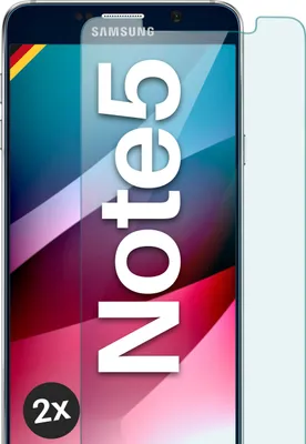 Produktbild von SCHUTZFOLIE FÜR SAMSUNG GALAXY NOTE 5 - ECHTGLAS, Stückzahl:2er Set