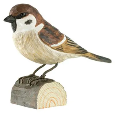 Produktbild von Wildlife Garden DecoBird Feldsperling handgeschnitzt