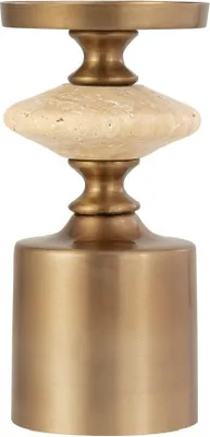 Produktbild von PTMD - Kerzenleuchter Nikolaos - Gold - 11x11x23cm