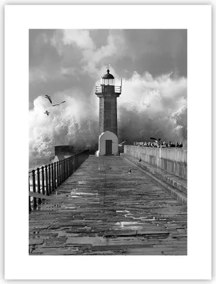 Produktbild von Poster - Poster ohne Rahmen - Laterne Meer Portugal - 30x40 cm - Wand Bild - Wanddeko - Wandbilder - Kunstposter - Wandposter - Bilder - Kunstdruck - Wanddekoration - Wandbild - P2XPA30x40-4913