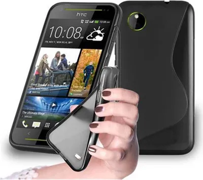 Produktbild von Cadorabo Schutzhülle für HTC Desire 700 Hülle in Schwarz Handyhülle Case TPU Silikon Etui