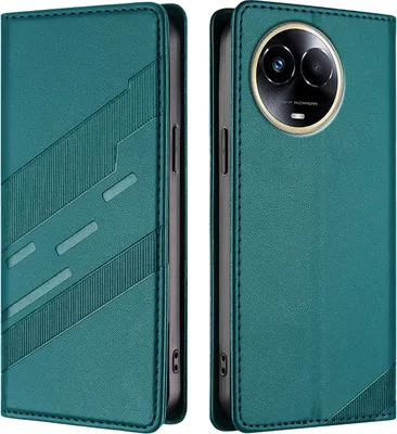 Obrázek produktu pro Pouzdro pro Realme 11 5G,Polyuretankožené peněženkové pouzdro s přihrádkou na karty a funkcí stojánku Grün