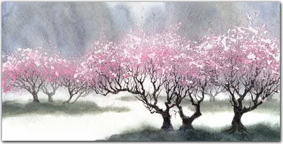 Produktbild von Coloray Bild aus Leinwand 140x70 Leinwand Dekoration - Malerei Baum