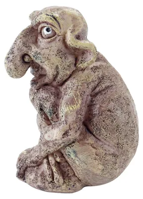 Gargoyle-Statue, gotisch, Harz, 13 cm, bronzefarben, handbemalt
