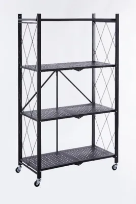 Obrázek produktu pro Úzký regál na kolečkách SIMKE 2 - černý