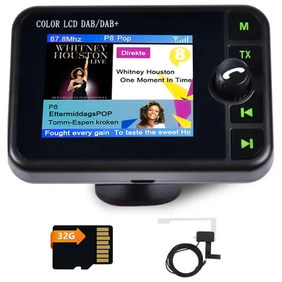 Productafbeelding van Draagbare Radio DAB+ - Bluetooth Muziek Ontvanger - 8,4 x 5,8 x 1,5 cm - Zwart