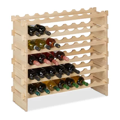 Produktbild von relaxdays Sztaplowany stojak na wino na 48 butelek