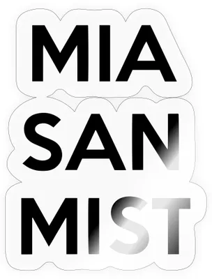 Produktbild von Spreadshirt Mia San Mist Anti Bayern Fußball Statement Fußball Fan Sticker Aufkleber, 10 x 10 cm, Transparent glänzend