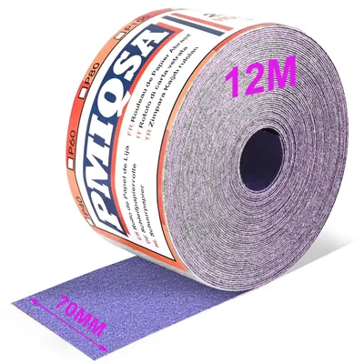 Produktbild von 60 Schleifpapierrollen für Holz und Metall, 70 mm x 12 m