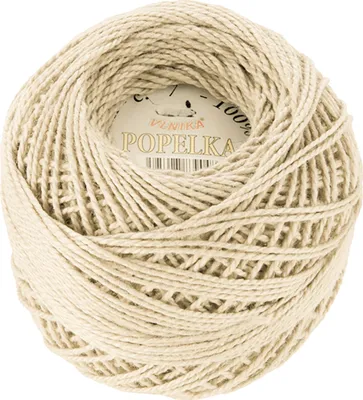 10g Kreuzstickgarn / Häkelgarn Popelka hellbeige