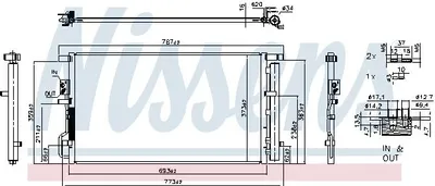Produktbild von NISSENS 940939 Kondensator Klimaanlage für HYUNDAI Tucson (TL, TLE) +Trockner